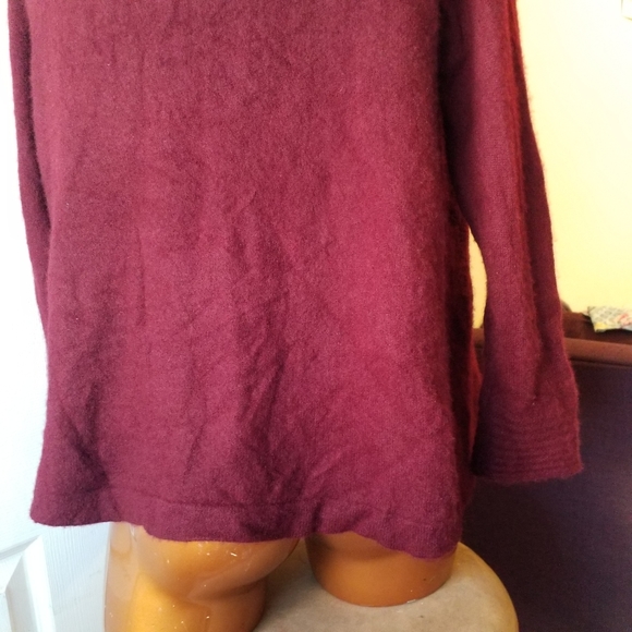 Charter Club 100% Cashmere burgundy Open front Cardigan S - Picture 6 of 11